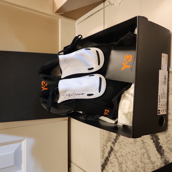 Y-3 Womens Sukui Trainers Black/White - Picture 8 of 11